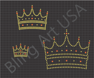 Crown Rhinestone Downloads File Templates Pattern Bling King Stone Stencil Royal System Royalty Easy Power Sticky Flock Ruler Color