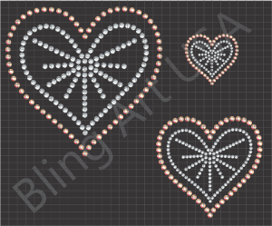Heart Rhinestone Download File Templates Patterns Bling Love Art SVG PLT EPS PDF Stencil Romance System Easy Hearts Sticky Flock Lust